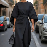 Ginerva | Vestido Midi de Manga Kimono para Mujeres