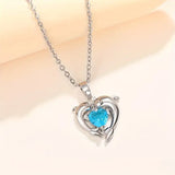 Collar gemelos Oceanheart | Oro blanco