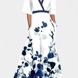 Daphne Vestido Envoltura Floral con Elegancia Atemporal