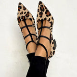 Bridget - Zapatos de tacón con cinturilla de leopardo