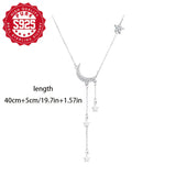 Collar de Luna con Borlas en Plata 925