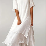 Zaria | Vestido Midi de Dobles Capas para Mujeres