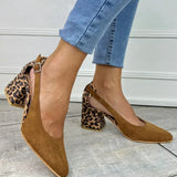 ZAPATOS DE TACÓN CON ESTAMPADO DE LEOPARDO