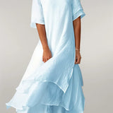 Zaria | Vestido Midi de Dobles Capas para Mujeres
