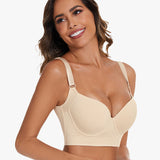 Sujetador push-up Yack Saint® – Levantamiento y espalda lisa en color beige