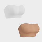 Sujetador bandeau sin costuras y sin tirantes: sin aros y antideslizante