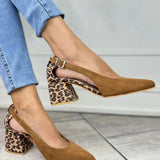 ZAPATOS DE TACÓN CON ESTAMPADO DE LEOPARDO