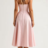 Odete - Vestido midi con corpete estructurado