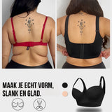 Sujetador push-up Yack Saint® con efecto alisador de espalda – Negro + Beige (pack de 2)
