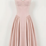 Odete - Vestido midi con corpete estructurado