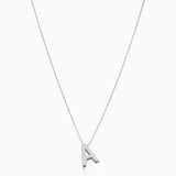 Collar con iniciales Love Letter | Oro blanco