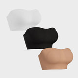 Sujetador bandeau sin costuras y sin tirantes: sin aros y antideslizante