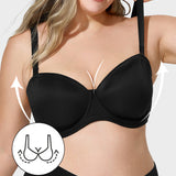 Sujetador push-up cómodo sin relleno con tirantes desmontables
