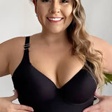 Sujetador push-up Yack Saint® con espalda alisadora – Negro