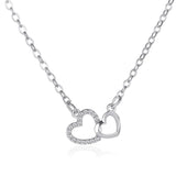 Collar de doble corazón Cynthia