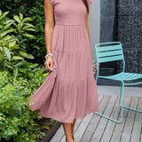 Jelena | Vestido Midi con Volantes para Mujeres