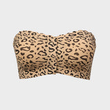 Yack Saint® Sujetador sin tirantes con cierre delantero y estampado de leopardo