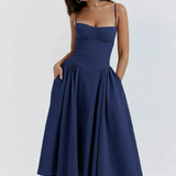 Ember | Vestido Midi Sin Mangas Estilo Corsé para Mujeres