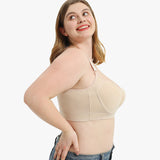 Yack Saint® Sujetador de cobertura total – Espalda lisa y máxima sujeción en color beige