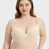 Sujetador push-up Yack Saint® con efecto alisador de espalda – Negro + Beige (pack de 2)