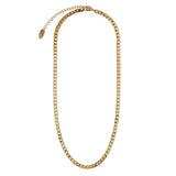 Collar de Cadena Curb de Eslabones Planos | Dorado