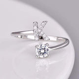 Anillo ajustable con letra inicial