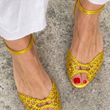 Isadora | Sandalias Trenzadas Doradas
