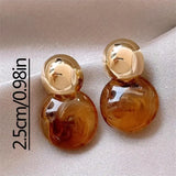 Pendientes Colgantes Aurélie Amber | Dorado