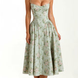 Odete - Vestido midi con corpete estructurado