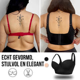 Yack Saint® Sujetador de cobertura total – Espalda lisa y máxima sujeción en negro