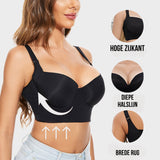 Sujetador push-up Yack Saint® con espalda alisadora – Negro