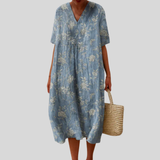 Geneviève - Vestido de Verano Imprimido Halagador
