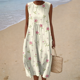 Faustine - Vestido de Verano Cómodo Sin Mangas