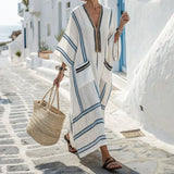 Robe Caftan "Cassandre" – Ligne Marine