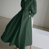 Beata | Vestido Midi de Camisa con Botones para Mujeres