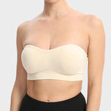 Sujetador bandeau sin costuras y sin tirantes: sin aros y antideslizante