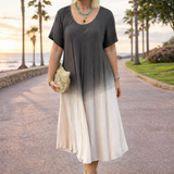 Elonia | Vestido Midi de Manga Corta para Mujeres