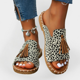 Sandalias impresionantes hechas a mano con flecos