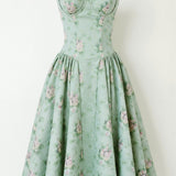 Odete - Vestido midi con corpete estructurado