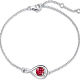 Pulsera Ruby Infinity | Oro blanco