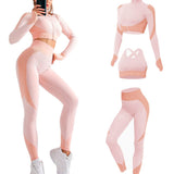 Conjunto de deporte sin costuras (3 piezas)