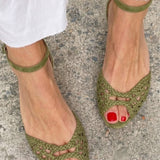 Isadora | Sandalias Trenzadas Doradas
