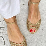 Isadora | Sandalias Trenzadas Doradas