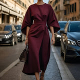Ginerva | Vestido Midi de Manga Kimono para Mujeres