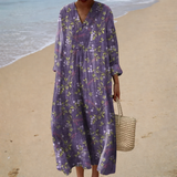 Lino - Vestido de Verano Imprimido Halagador
