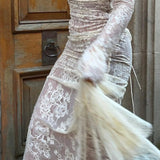 Vestido Maxi de Invitada de Boda con Encaje Largo Livilla