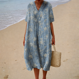Línea - Vestido de Verano Impreso Halagador