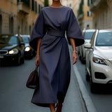 Ginerva | Vestido Midi de Manga Kimono para Mujeres