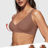 Sujetador push-up sin aros, sin costuras y con escote en V profundo