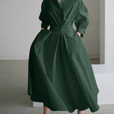 Beata | Vestido Midi de Camisa con Botones para Mujeres